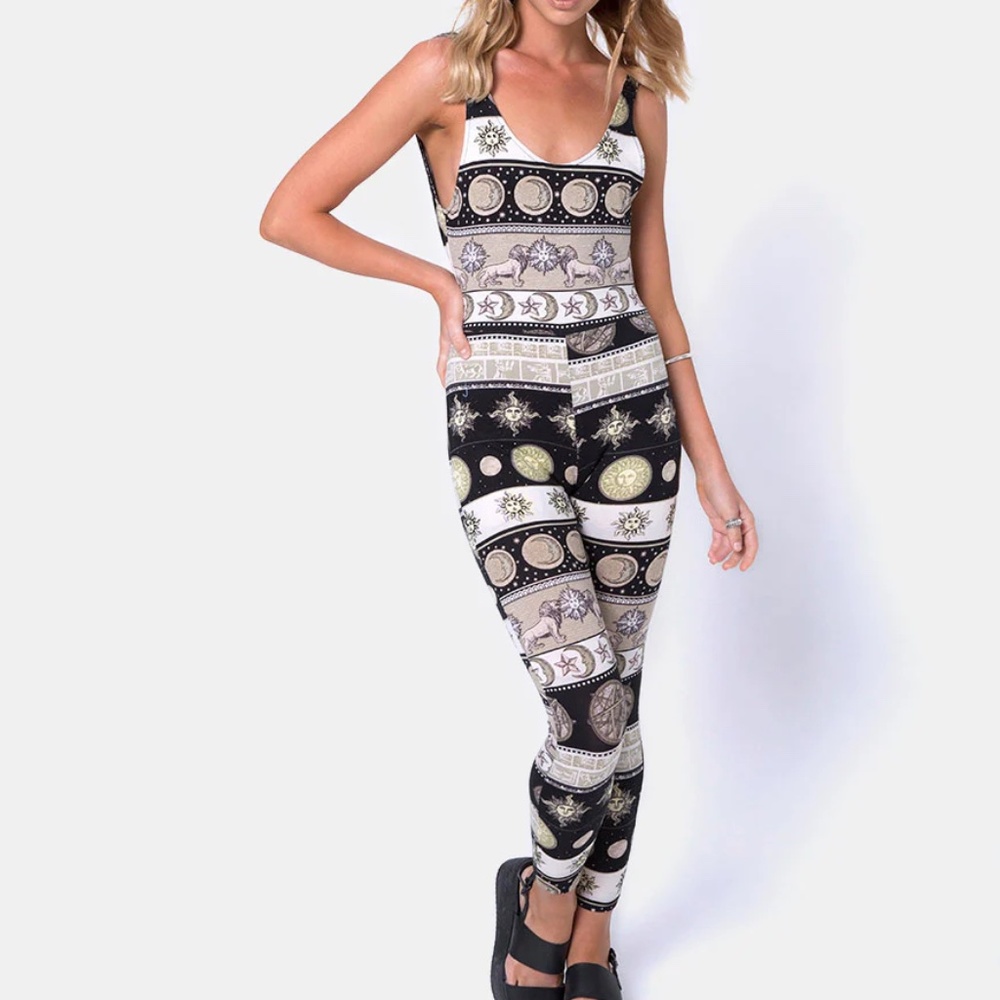 Dolls Kill x MOTEL Eclipse Repeat All over Print Unitard Pull-on Jumpsuit